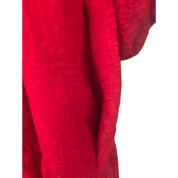 Women’s Plus Size Dress Red Layered Tiered 4X Ava & Viv 3/4 Sleeve Balloon VGC - Picture 5 of 13